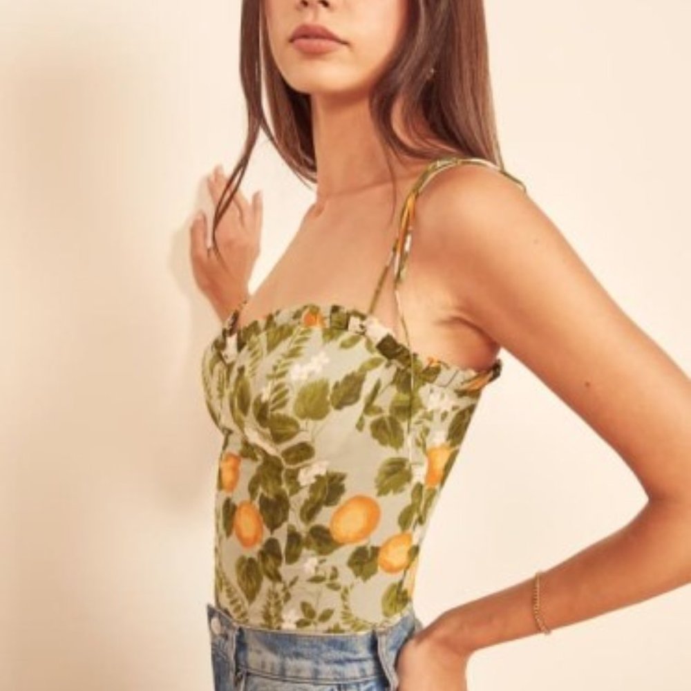 Reformation Novena Top Orange Grove